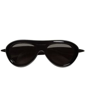 Bottega Veneta Eyewear Sardine Aviator Sunglasses - Black