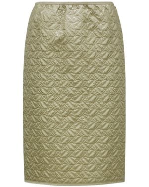 Moncler Quilted Midi Skirt - Green