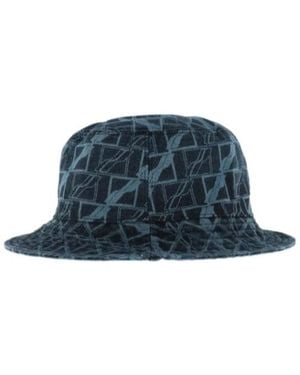 we11done All-Over Print Bucket Hat - Blue