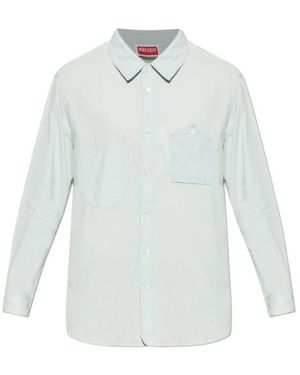 KENZO Embroidered Button-Up Shirt - White