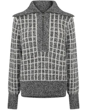 Varley Half-Zip Knit Sweater - Gray