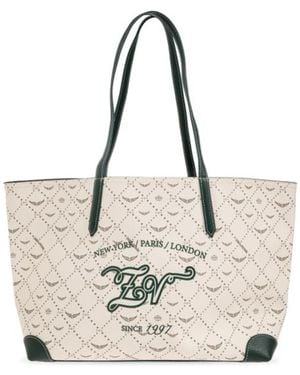 Zadig & Voltaire Logo Print Tote Bag - White