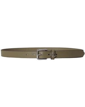 Ralph Lauren Logo-Keeper Skinny Belt - White
