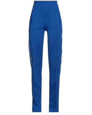 Burberry Solid Color Printed Casual Pants - Blue