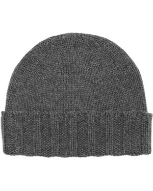 Drumohr Ribbed Knit Hat - Gray
