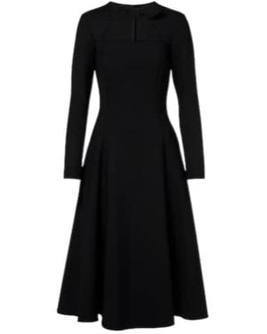 Oscar de la Renta Cutout Wool-Blend Cocktail Dress - Black