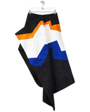 Loewe Jacquard Asymmetrical Skirt - Blue