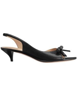 Dior Bow Heeled Slingback Sandal - Black