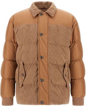 Herno Long-Sleeved Down Jacket - Brown