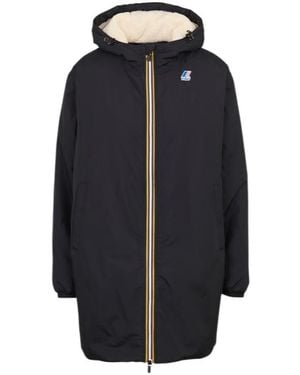 K-Way Le Vrai 4.0 Eiffel East Orsetto 3/4 Length Waterproof Jacket - Blue