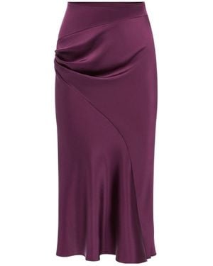 Nina Ricci Asymmetrical Draped Skirt - Purple