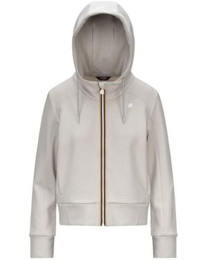 K-Way Divine Light Spacer Drawstring Zip-Up Hoodie - Gray