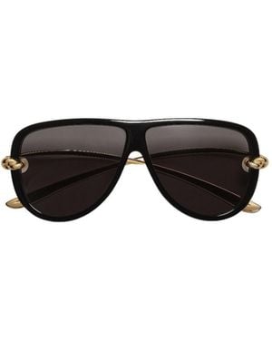 Bottega Veneta Knot Aviator Sunglasses - Black