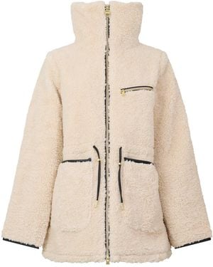 Barbour Cream Teddy Fleece Coat - Natural