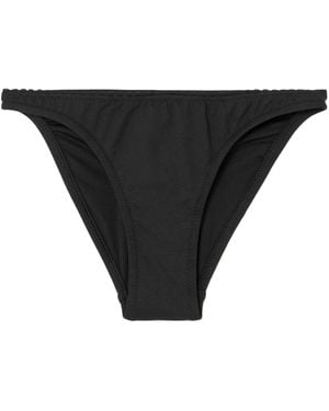 Melissa Odabash Pompano Scalloped Bikini Briefs - Black