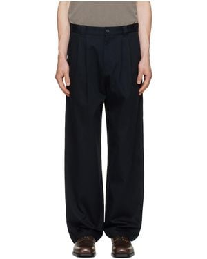 A.P.C. Pleated Straight-Leg Pants - Black