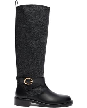Stuart Weitzman Benni Riding Boot - Black