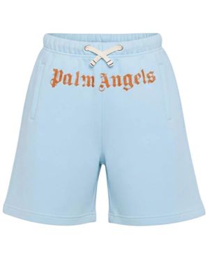 Palm Angels Drawstring Shorts - Blue