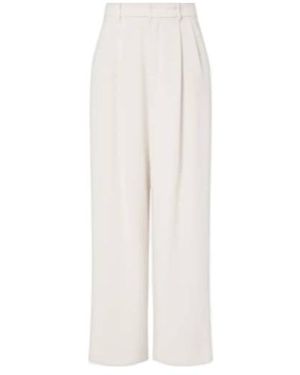 Max Mara Donata Pleated Wide-Leg Pants - White