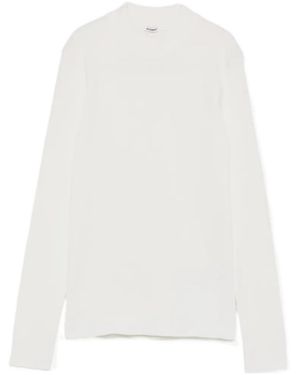 Jil Sander Ribbed Mock-Neck Sweater - White