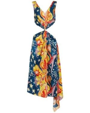 Marni Printed Midi Dress - Blue