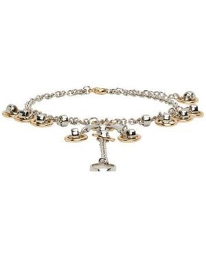 Rabanne Spring Ring Necklace - White