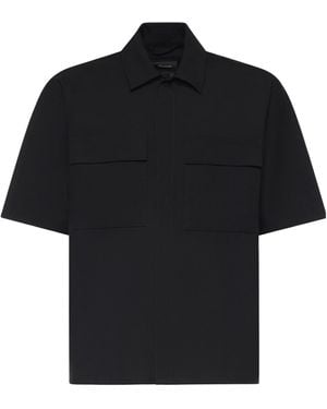 Herno Laminar Short-Sleeve Utility Shirt - Black