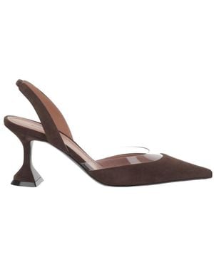 AMINA MUADDI Lara Suede Slingbacks - Brown
