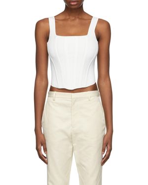 Dion Lee Pointelle Corset Top - White