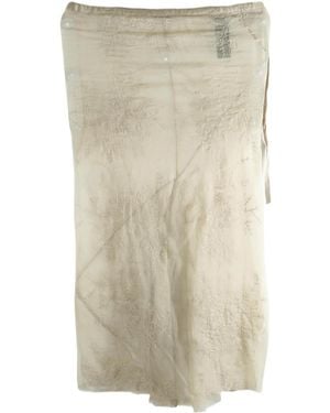 Ann Demeulemeester Embroidered Wrap Maxi Skirt - Natural