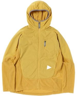 and wander Alpha Direct Fleece Hooded Casual Jacket - Yellow
