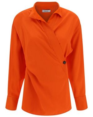 Ferragamo Long-Sleeved Shirt - Orange