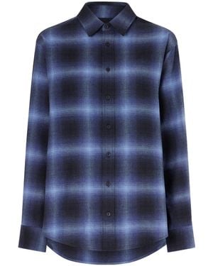 Matteau Checked Cotton-Flannel Shirt - Blue