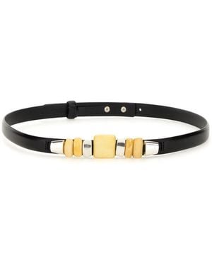 Isabel Marant Raissa Bead Detailed Belt - White