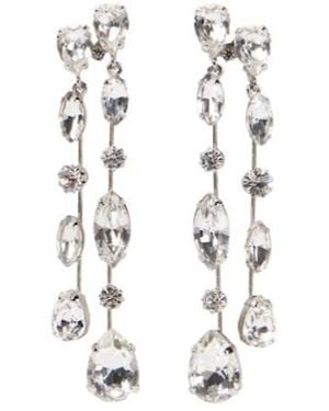 Jennifer Behr Nessa Crystal-Embellished Drop Earrings - White