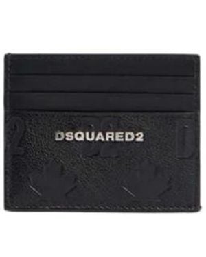 DSquared² Leather Card Holder With Logo - Black