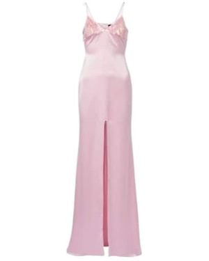 David Koma Sequined Satin Gown - Pink