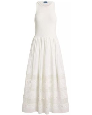 Polo Ralph Lauren Sleeveless Fit Flare Dress - White