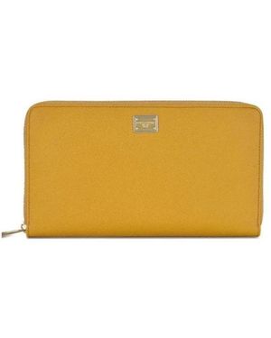 Dolce & Gabbana Logo Details Wallet - Yellow