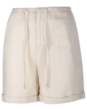 By Malene Birger Josea Slub-Texture Shorts - Natural