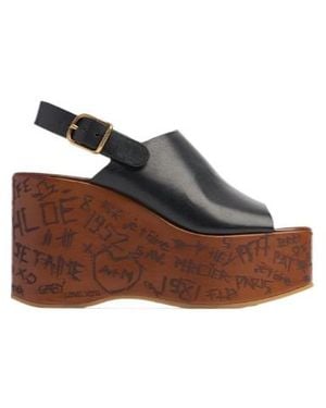 Chloé Platform Heightincreasing Sandals - Brown