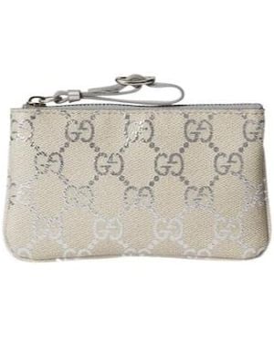 Gucci Gg Emblem Key Pouch - White