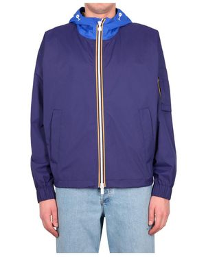K-Way Rd Zip-Up Hooded Jacket - Blue