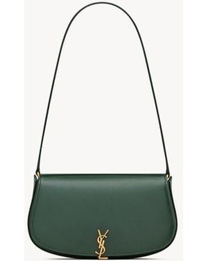 Saint Laurent Voltaire Foldover Top Mini Shoulder Bag - White
