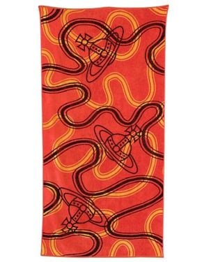 Vivienne Westwood Orb Pattern Beach Towel - Red
