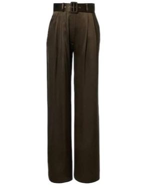 Zimmermann Belted Silk Wide-Leg Pants - Multicolor