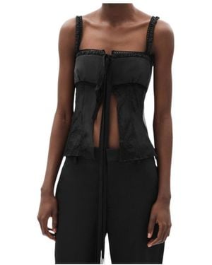 Ann Demeulemeester Gila Balconette Top With Panels - Black