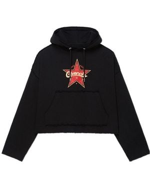 Givenchy Logo Hooded Hoodie - Black