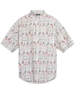 Balenciaga Shirt With Pocket - White