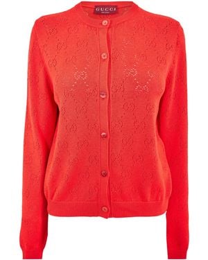 Gucci Knitted Cardigan - Red